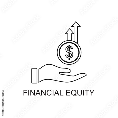 financial equity icon , business icon