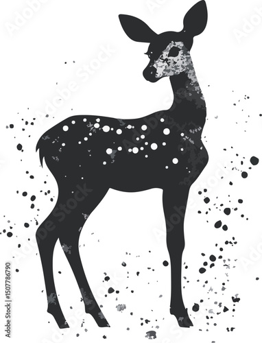 Elegant deer abstract vector
