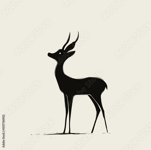 Elegant deer abstract vector