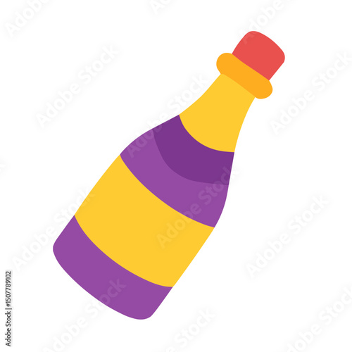Simple Flat Style Decorative Magic Bottle Icon Beverage Liquid Container