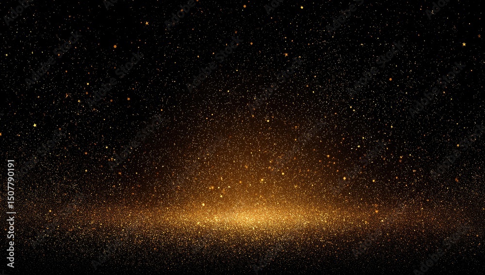 Obraz premium Abstract Golden Glitter Particles Background