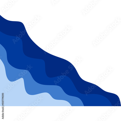 Gradient Blue Corner Border