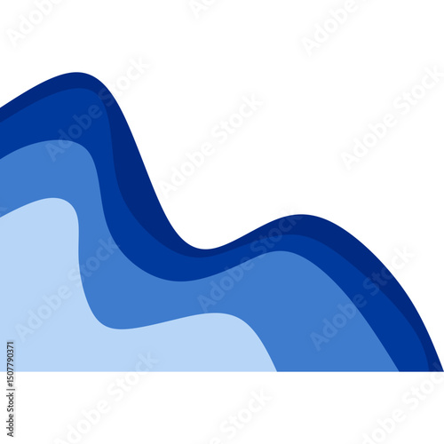 Gradient Blue Corner Border
