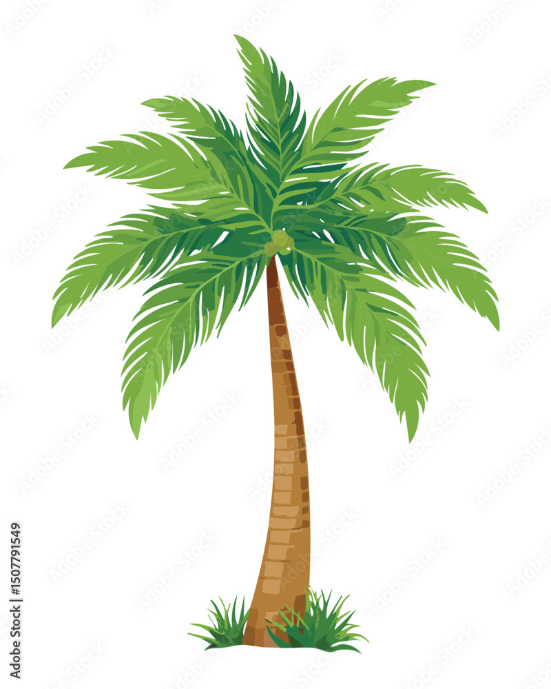 Fotografie Mature palm tree illustration