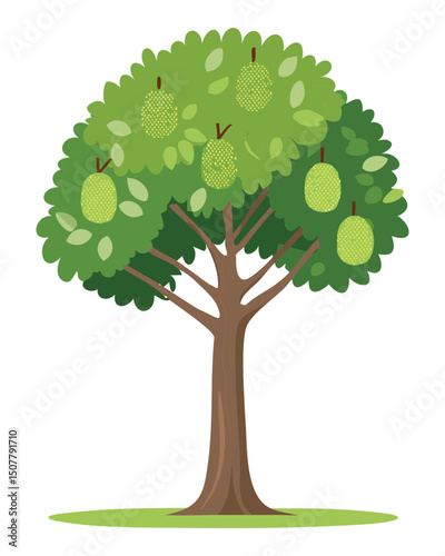 Tropical fruit illustration for healthy produce