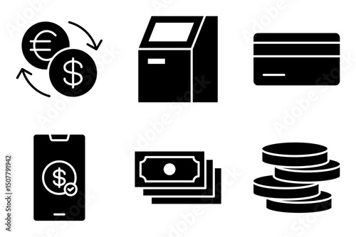 Currency and Payments icon set