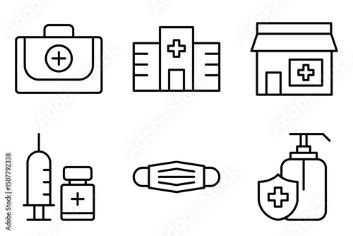 healthcare and medical icon set