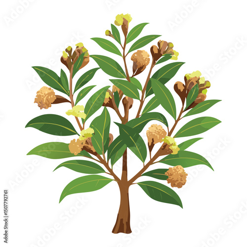 Green Forest Plant Illustration