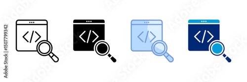 Monitoring Icon Set Multiple Style Collection