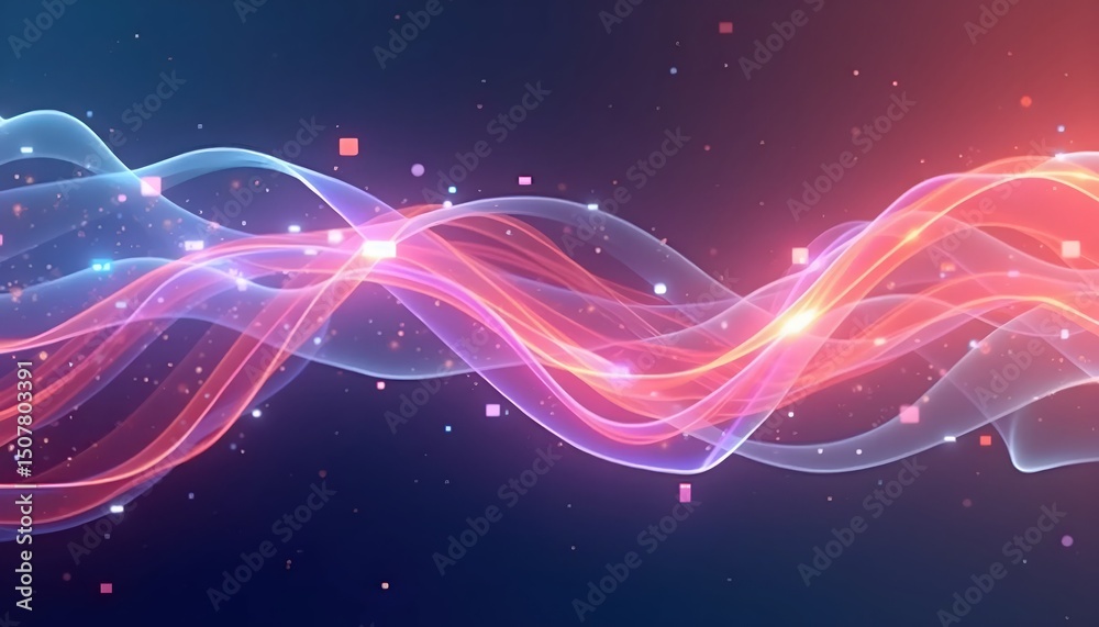 Obraz premium colorful rectangular ribbon digital design