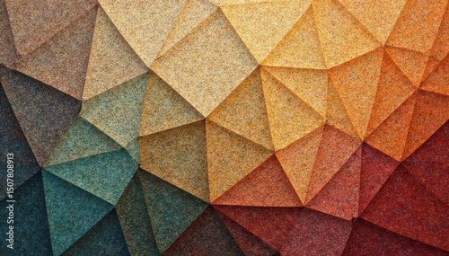 Geometric tapestry, muted earth tones, subtle texture, earth tones, shapes