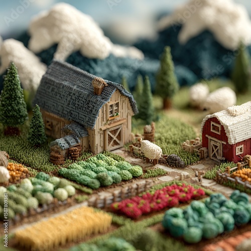 Miniature Farm Scene. (1)