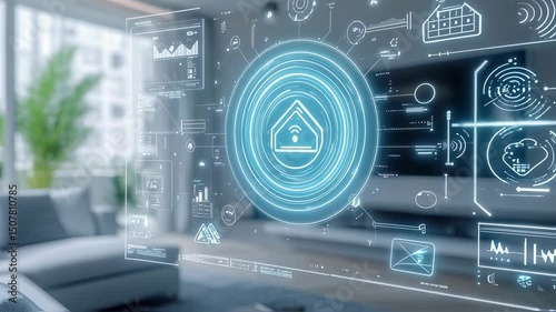 A glimpse into the digital future: smart home interface in a modern living space