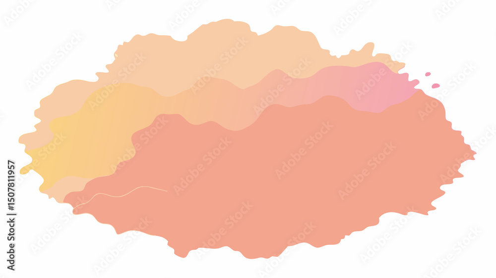 Fototapeta premium Abstract peach watercolor background design