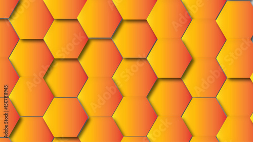 Abstract multicolor hexagon geometric honeycomb texture background. creative decorative element fabric. hexagon light creative digital concept vector surface grid .	
