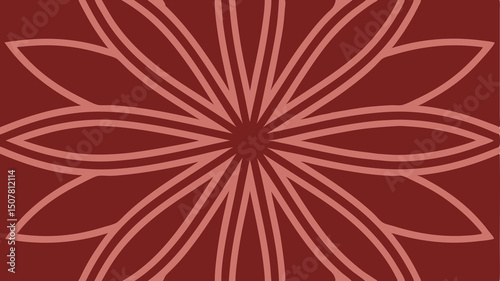 Abstract red floral background design pattern