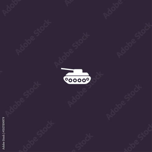 War Tank logo icon flat vector design