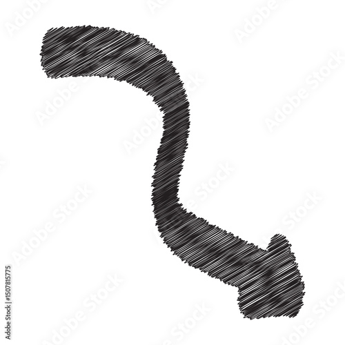 Curved Downward Arrow Icon