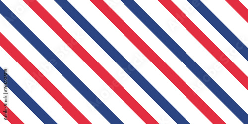 Concept pattern for book cover with diagonal lines concept. Red, white and blue diagonal lines vector with seamless texture