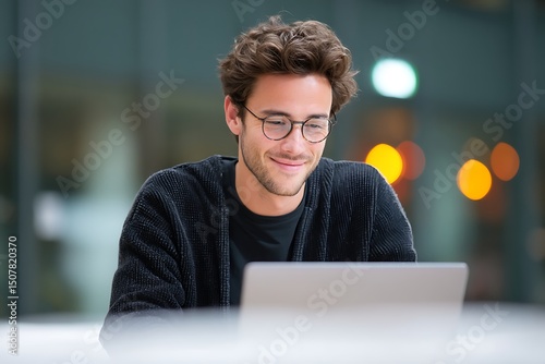 linkedin post man laptop business success