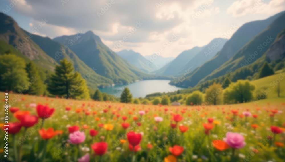 Abstract blurred nature scene, perfect for overlay , illustration, vibrant Abstract blurred nature scene, perfect for overlay , illustration, vibrant