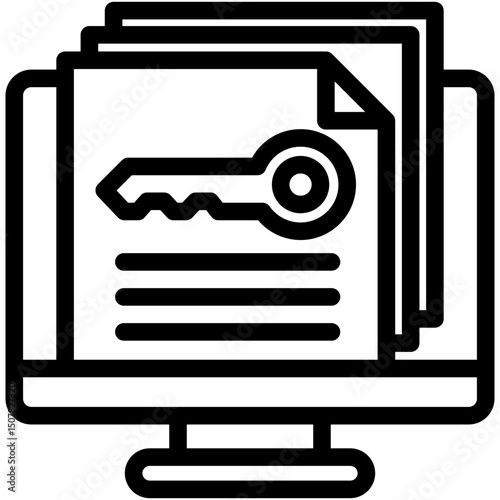 Access Log outline, mini illustration icon. use for modern concept, print, UI, UX kit, web and app development. Vector related to account management, ecommerce, banking and finance.
