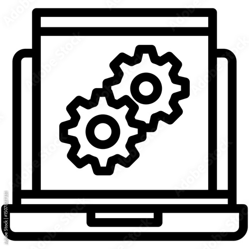 Admin Panel outline, mini illustration icon. use for modern concept, print, UI, UX kit, web and app development. Vector related to account management, ecommerce, banking and finance.