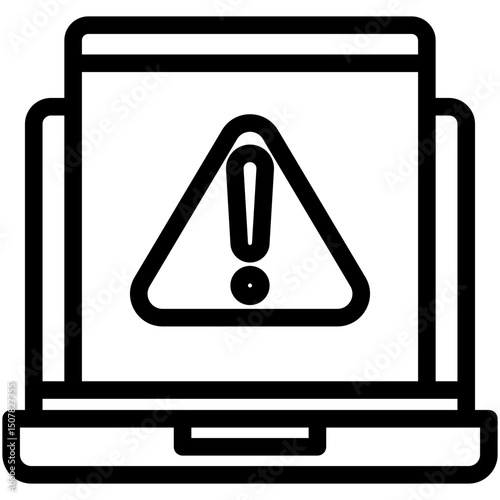 Alert outline, mini illustration icon. use for modern concept, print, UI, UX kit, web and app development. Vector related to account management, ecommerce, banking and finance.