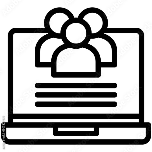 Members outline, mini illustration icon. use for modern concept, print, UI, UX kit, web and app development. Vector related to account management, ecommerce, banking and finance.