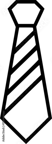 tie line art, black outline, vector and illustration, coloring book page line art drawing
