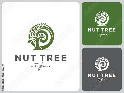 vector logo nut tree