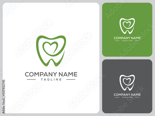 vector logo love dental