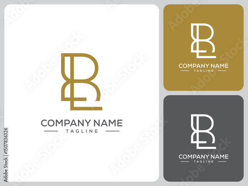 vector simple logo of the letter BL