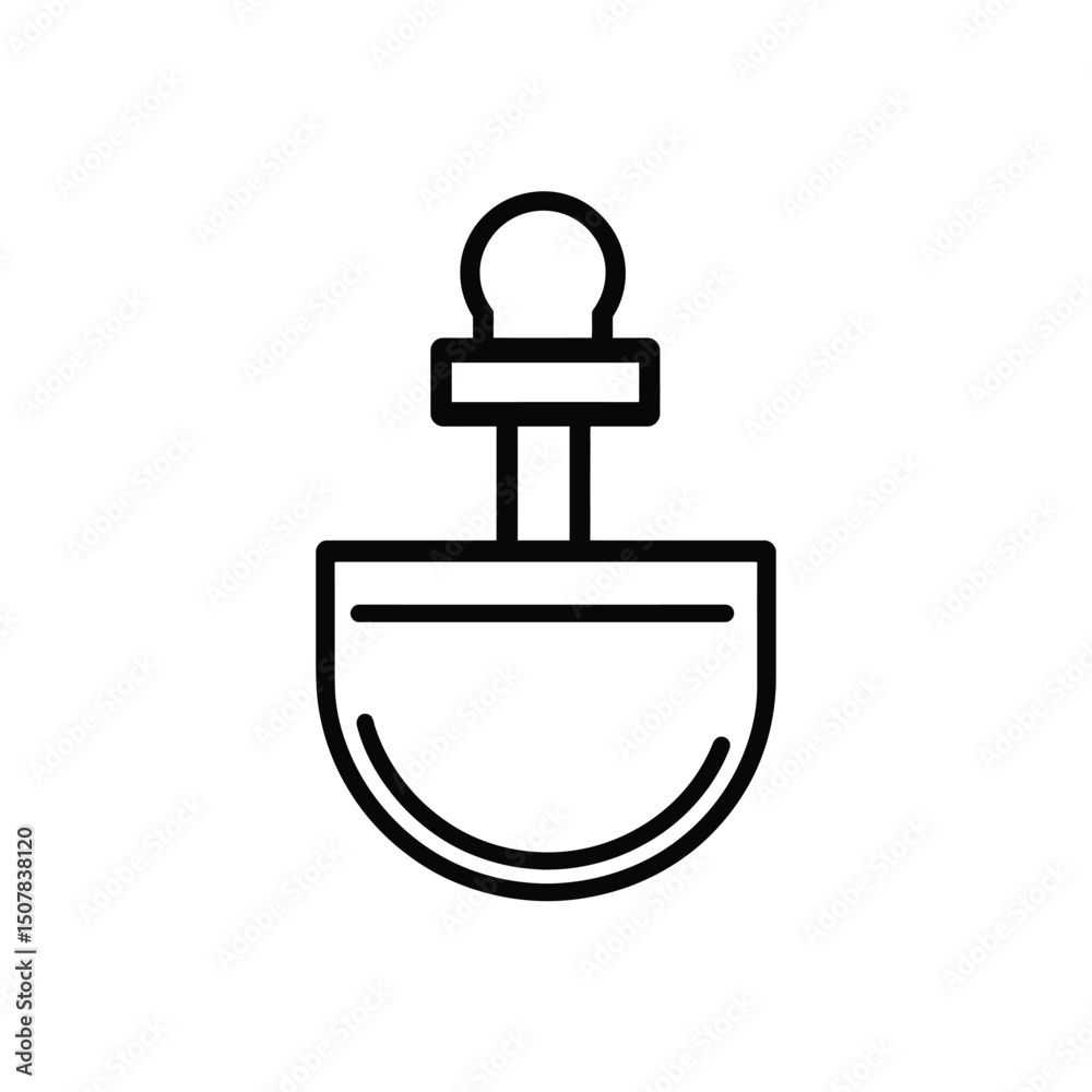 Obraz premium Single line illustrates a sand bucket toy with a transparent background