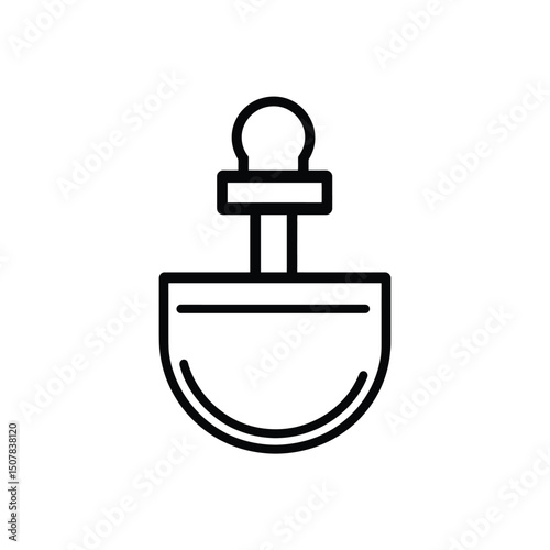 Single line illustrates a sand bucket toy with a transparent background