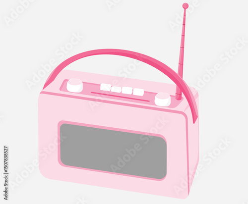 Vintage Retro Radio with Antique Design for Classic Interior Decor