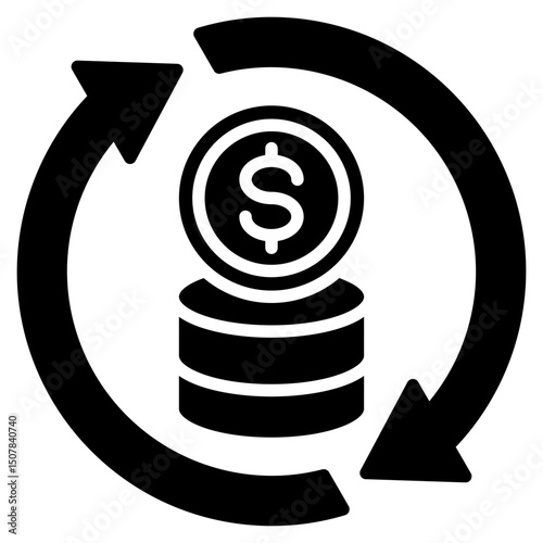 Cash Flow glyph icon