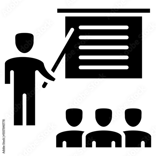 Training glyph icon