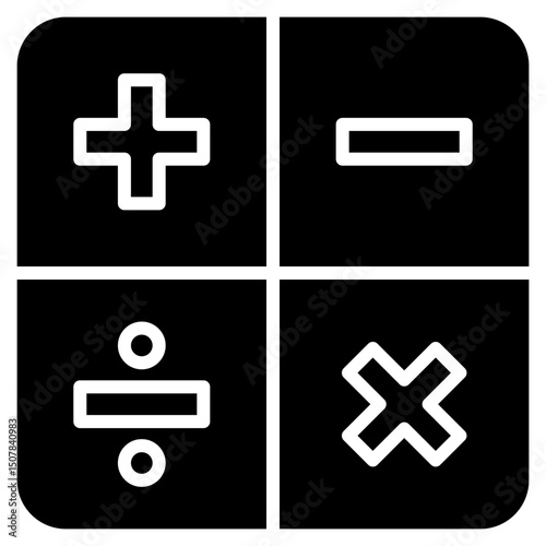 Mathematics glyph icon