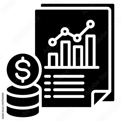 Statistics glyph icon