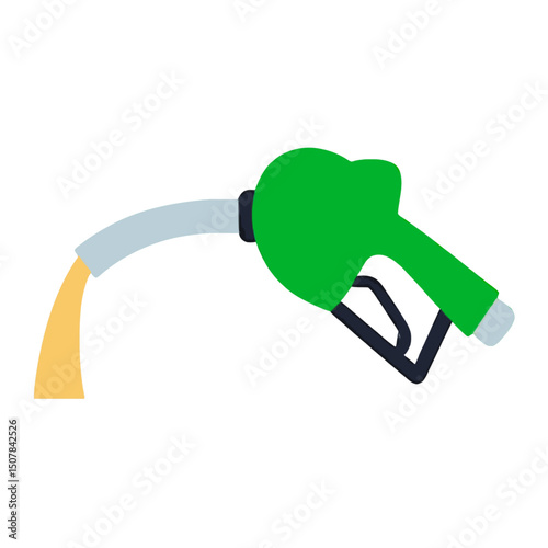 green gas pump nozzle
