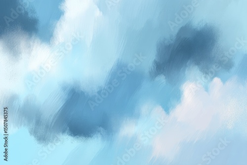 Abstract Pastel Sky With Cloudscape Design