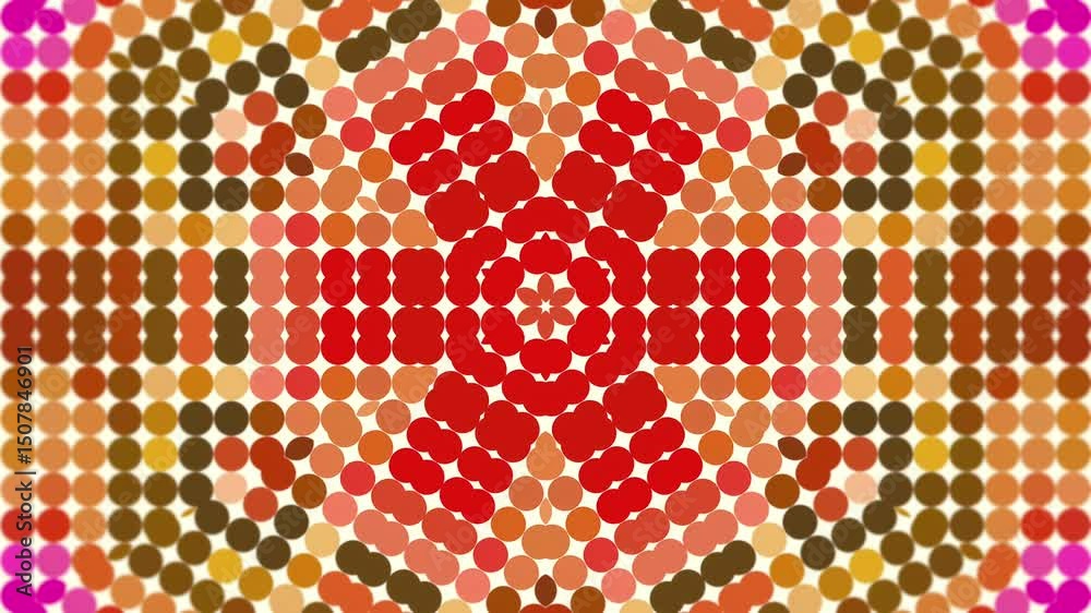 4K animation motion kaleidoscope with hypnotizing mesmerizing patterns creating vibrant abstract visuals, ideal for backgrounds, art, textures, and creative digital designs.