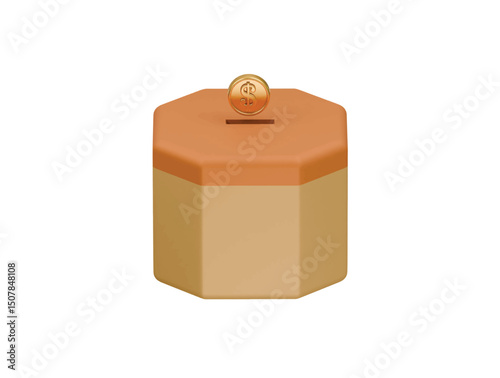 money donation icon 3d illustration  render