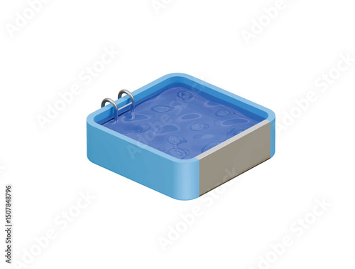 swimming pool icon 3d illustration render