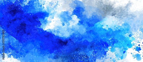 Abstract Blue Watercolor Background