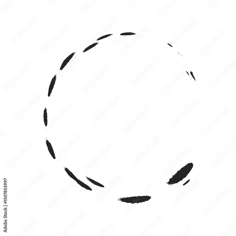 Obraz premium Dotted Line Circle Illustration