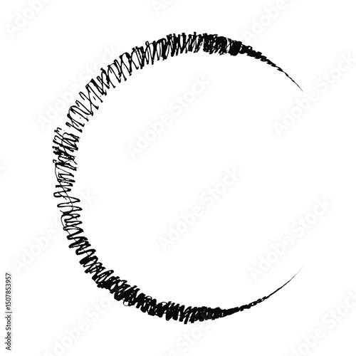 Hand-drawn Circular Scribble Art