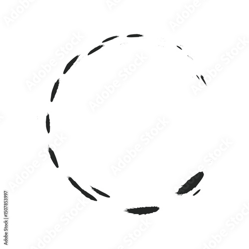 Dotted Line Circle Illustration