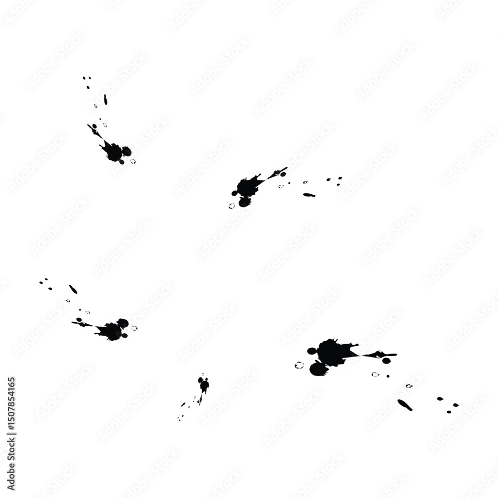 Fototapeta premium Dynamic Ink Blot Illustration